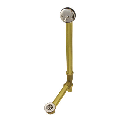 Kingston Brass Made To Match 25-Inch Brass Trip Lever Tub Waste and Overflow with Grid Strainer