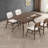 5-Piece Wood Dining Set with Upholstered Chairs-1253638770-1165014203