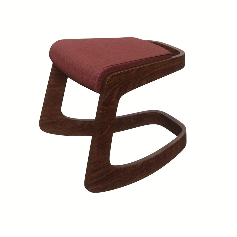 Tabouret Makau, Bourgogne, Bois foncé