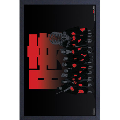 Naruto- Akatsuki Line Up Kanji 11x17 Gel-Coat Framed Print
