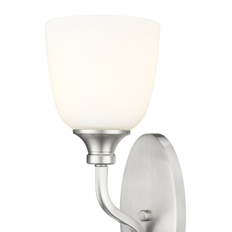 Jesselynn Steel Armed Sconce, Brushed Nickel