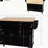 Kitchen Cart with Rubber wood Drop-Leaf Countertop ,Cabinet door internal storage racks,Kitchen Island on 5 Wheels with Storage Cabinet and 3 Drawers for Dinning Room, Black-926585654
