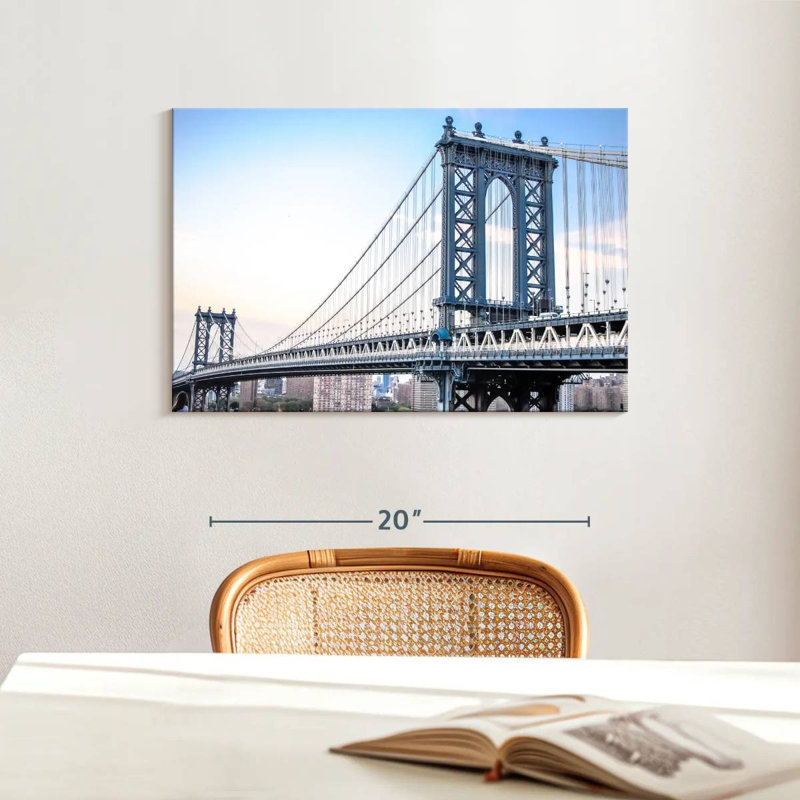 Lilie Bridge In Manhattan, 16" H x 24" W
