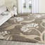 Tapis fumée / beige à motif floral Chanhassen-1817397029