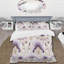 Literie damas mauve et blanc Art Deco II-711694992