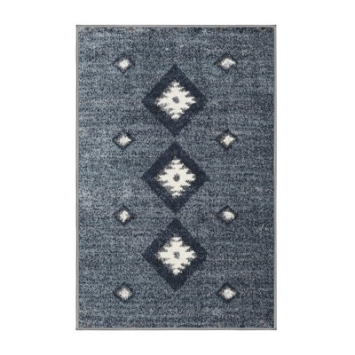 Tapis de zone gris foncé contemporain