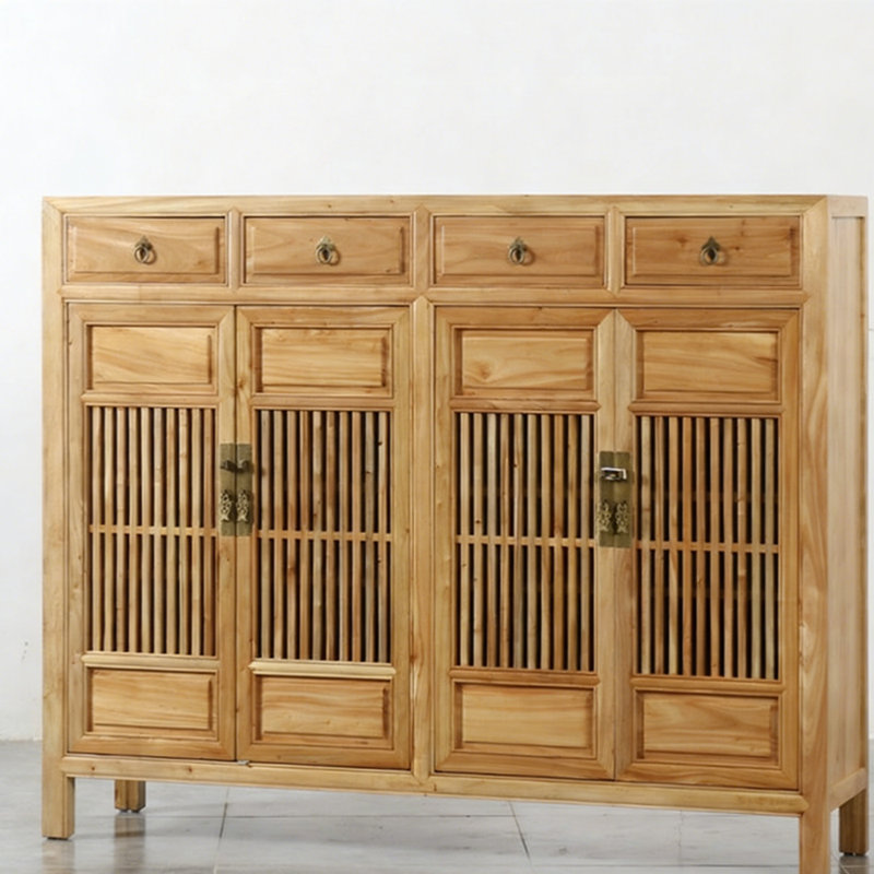 Buffet grande capacité minimaliste, H 47,24 po x l 62,99 po x P 15,75 po, Brown