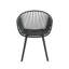 Chaises de salle à manger en plastique durable, style moderne pour l'extérieur
