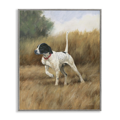 Ax-580-Giclee " Pointer Dog In Field " by James Wiens
