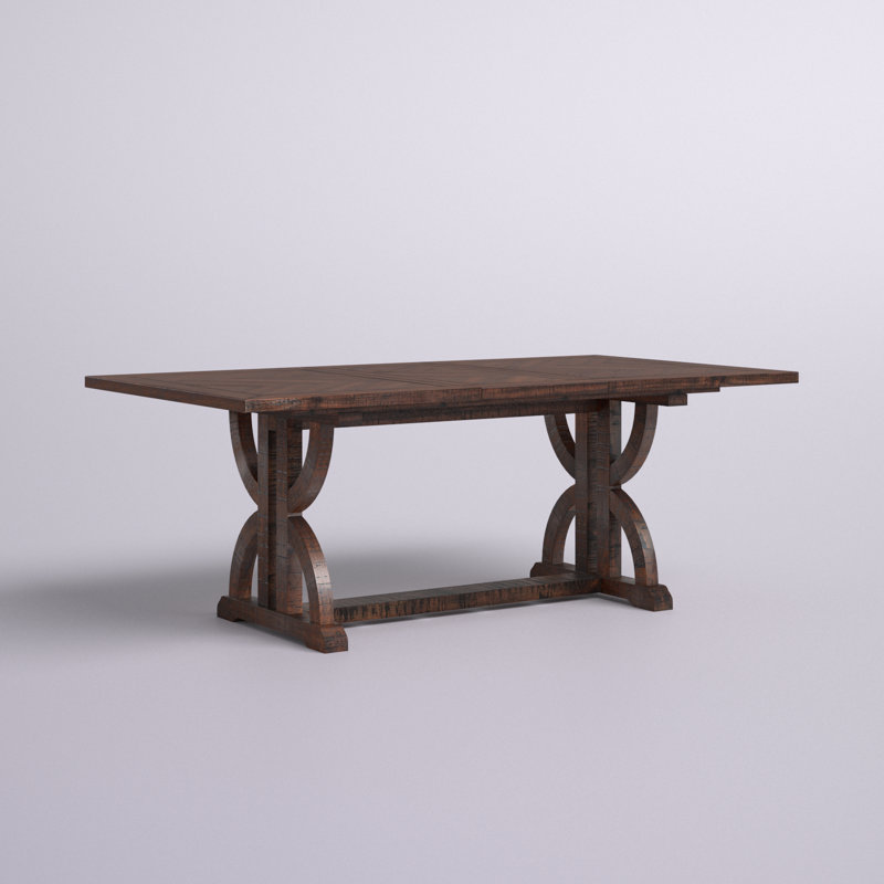 Millan Extendable Acacia Unfinished Solid Wood Base Dining Table, Oak