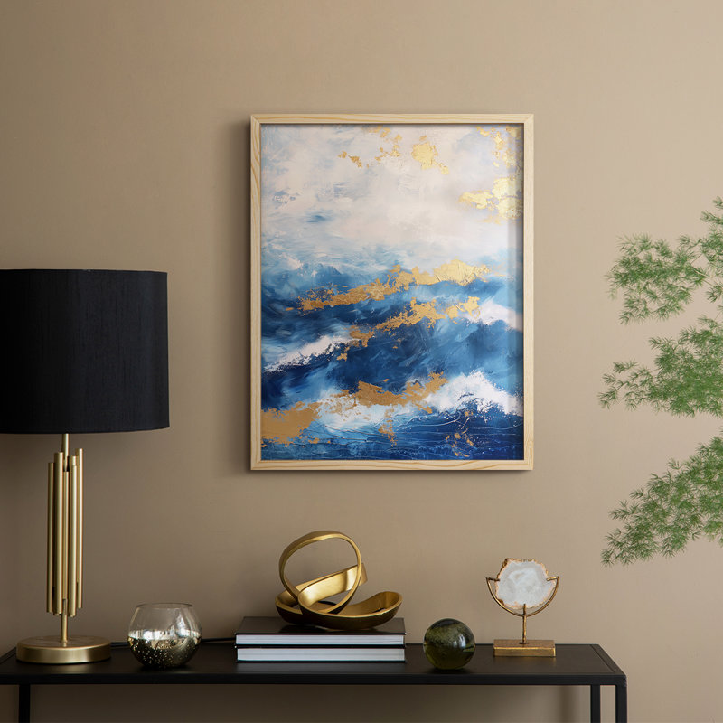 ABSTRACT Series CDXVII, reproduction encadrée - bois massif, H 30 po x l 24 po