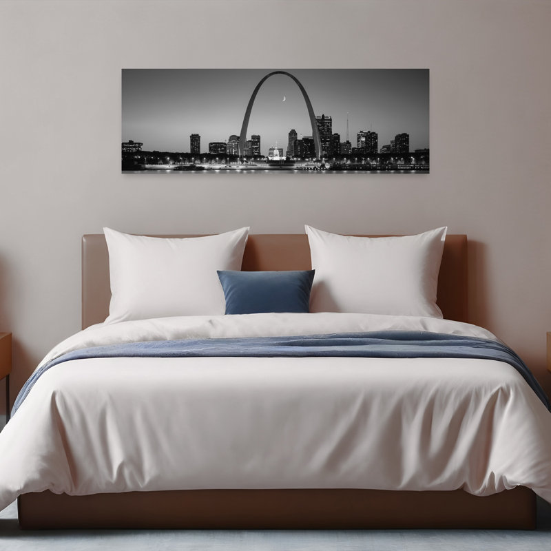 Skyline St. Louis MO USA by Richard Sisk - Wrapped Canvas Panoramic Print, 40.64 cm H x 121.92 cm W