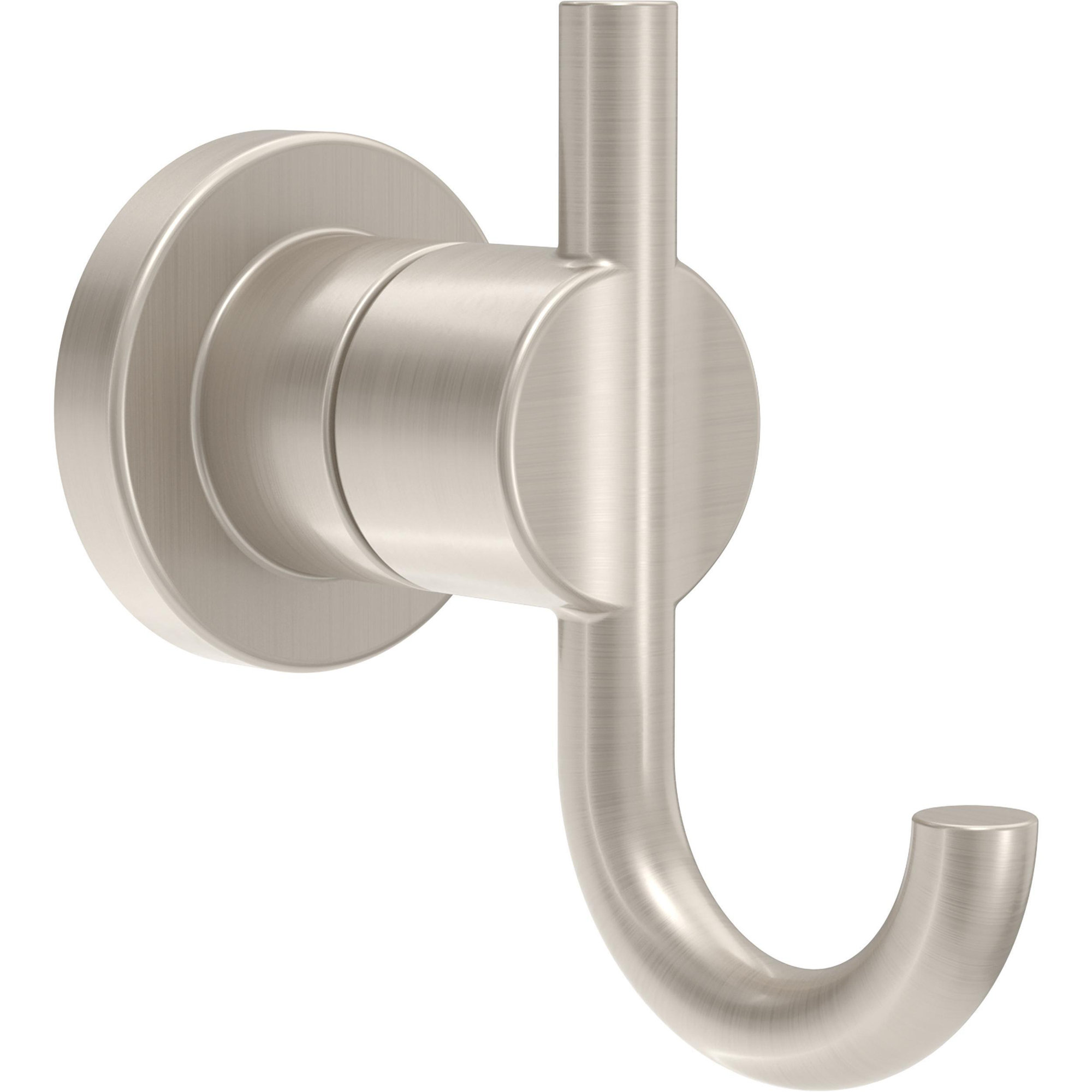 Nicoli Double Towel Hook Bath Hardware Accessory, Brushed Nickel