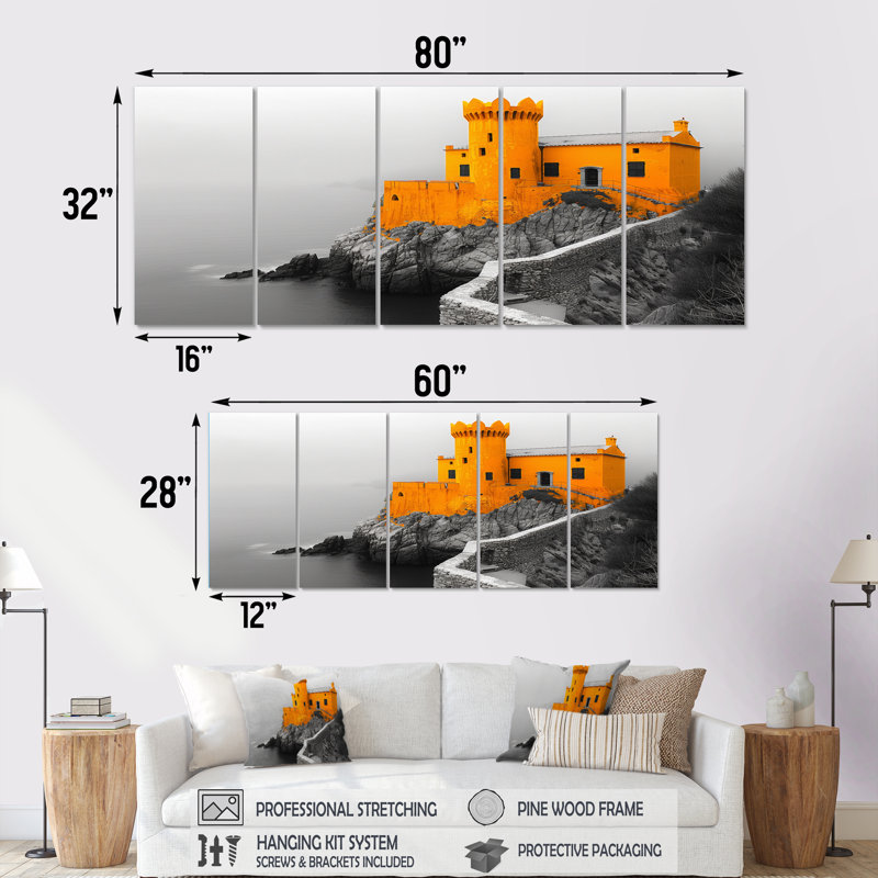 Ensemble d'art mural «Fortress», H 28 po x l 60 po