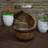 Lillie Weather-Resistant Resin Barrel Outdoor Water Fountain with Light