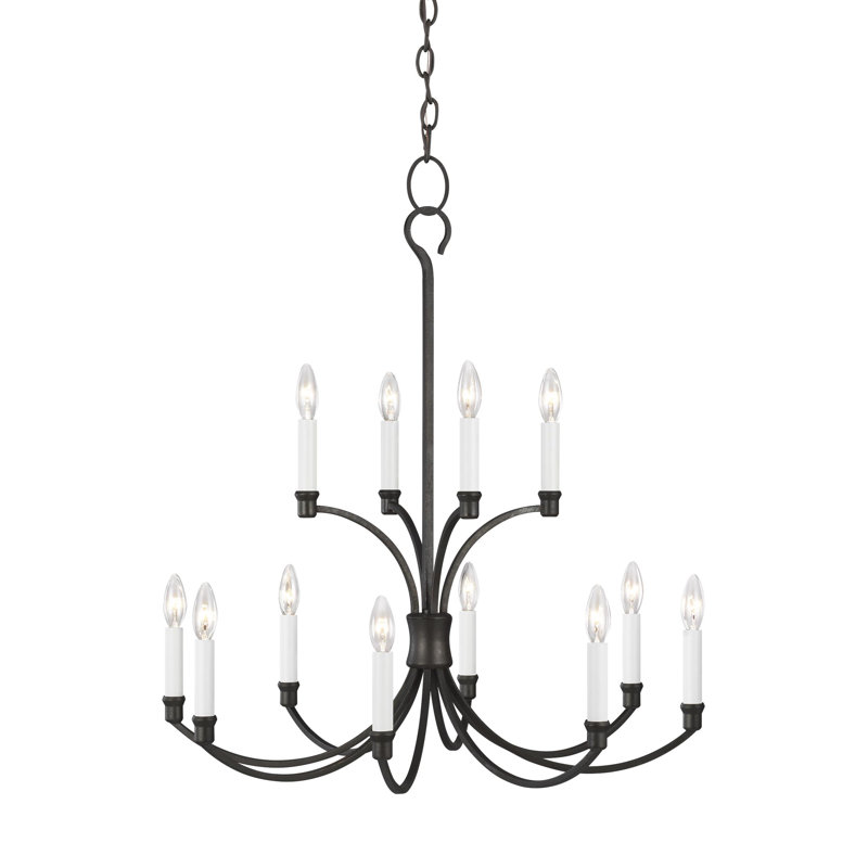 Westerly 12 - Light Chandelier, Antique Gild, 30" H x 29.375" W x 29.375" D