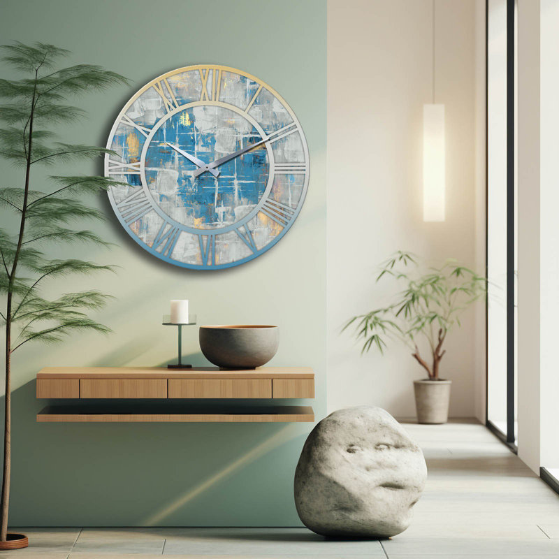 Elegant Decorative Wall Clock, 19.7 inches Diameter | 100% MDF, Thickness: 0.2 inches | Stylish Minimalist Design for Home & Office Decor | Perfect for Living Room, Bedroom, and Kitchen Spaces