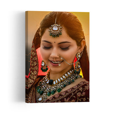 Traditional Bridal Classic Elegant Traditional Portrait Sunset Wall Art Print
