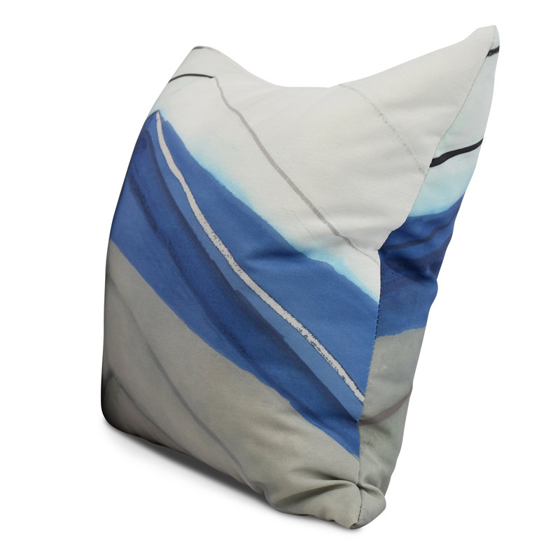 Housse et insert de coussin carré Nantucket, Bleu, 16 po x 1 po
