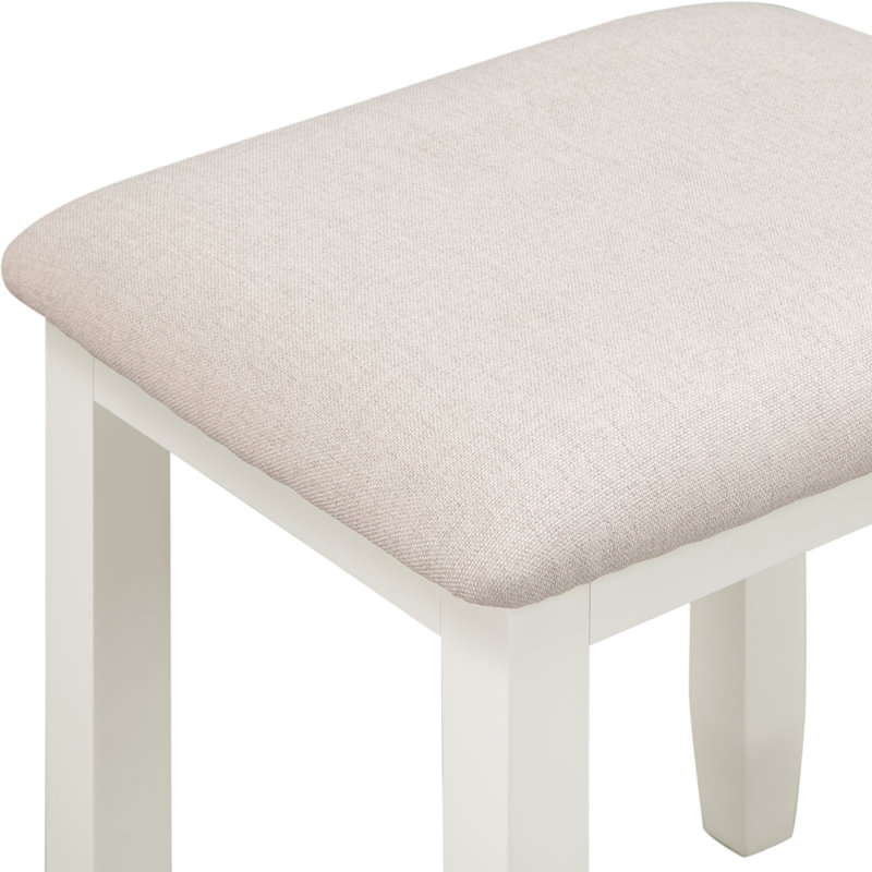 Melchior Dressing Table / Vanity Stool, Pebble Grey