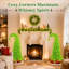 Sapin de Noël pliable et fantaisiste vert citron préilluminé, sapin Norfolk réaliste 2 en 1 à double style avec lumière blanche chaude, aspect classique ou incurvé, sapin de Noël mince pour décoration intérieure (1,20 m)-816011018