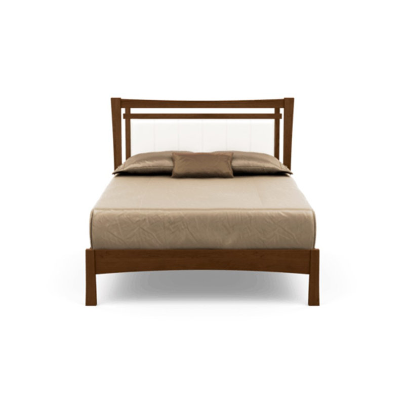Monterey Upholstered Bed, Queen, Ebony, Autumn Cherry