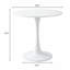 Table bistro ronde 24 po Mid-Century Tulip Modern avec piédestal en métal, blanc-900967220