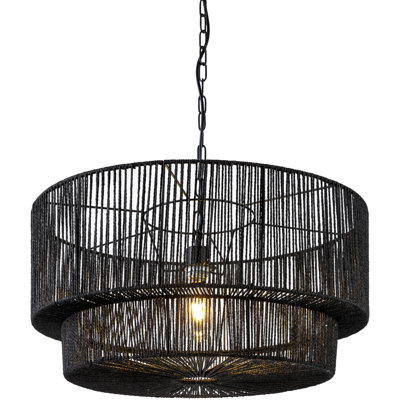 Luminaire suspendu tambour 1 lumière Devonya