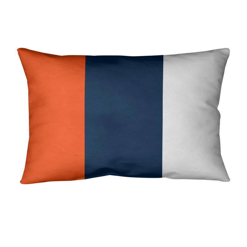 Housse de coussin lombaire Atlanta, Denver, Orange/bleu