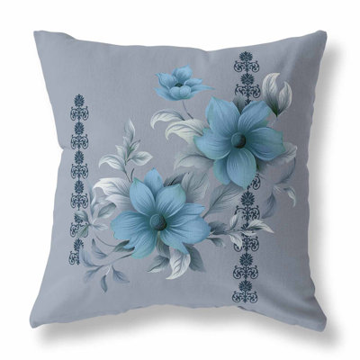Petal Perfection Floral Outdoor Reversible Throw Pillow