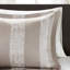 Édredon en chenille de luxe 7 pièces pour très grand lit taupe
