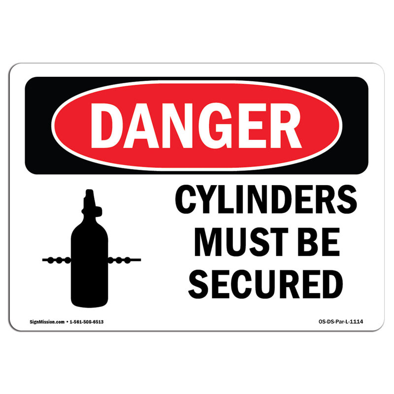Signe de danger, H 12 po x l 18 po x P 0,1 po