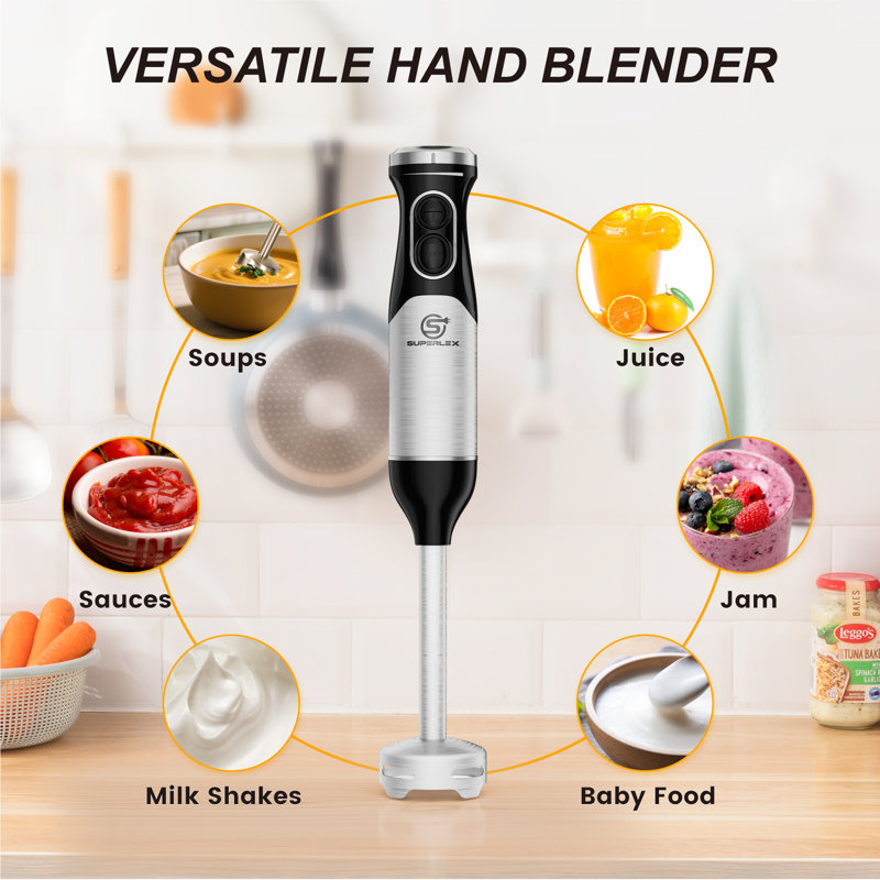 SUPERLEX 2 Speed Hand Immersion Blender with Travel Cup