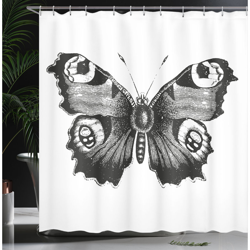 Shower Curtain with Hooks Included, 84"H x 69"W