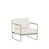 White Cushion/Tan Frame