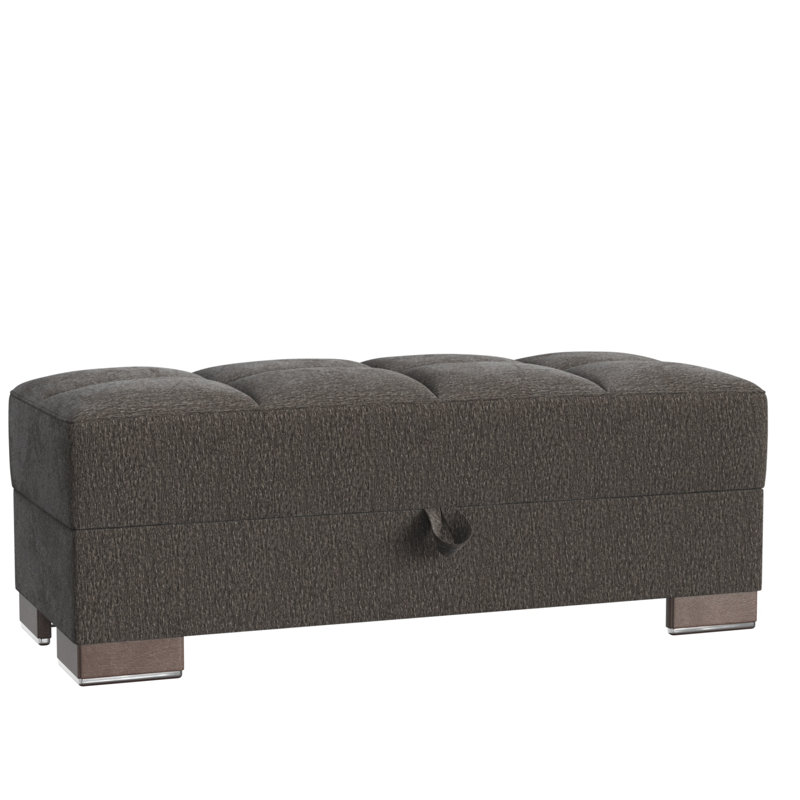 Repose-pieds avec rangement Primenest Nimbusflow, chenille, Chenille brun foncé