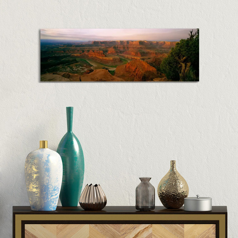 Canyonlands National Park As Seen From Dead Horse Point State Park Overlook - Wrapped Canvas Panoramic Print