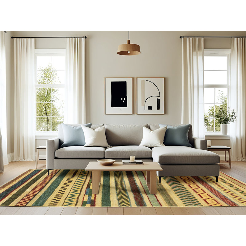 Abstract Indoor Rug, Rectangle 6' x 9'