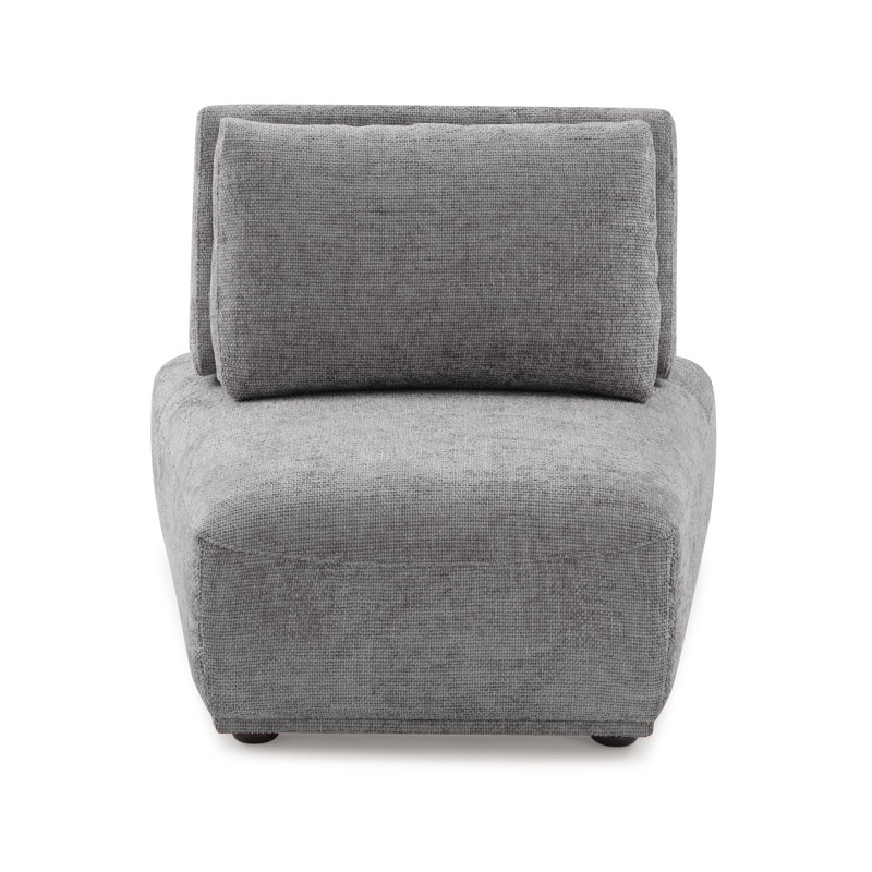 Canapé modulaire 4 pièces Aukeem, Polyester gris