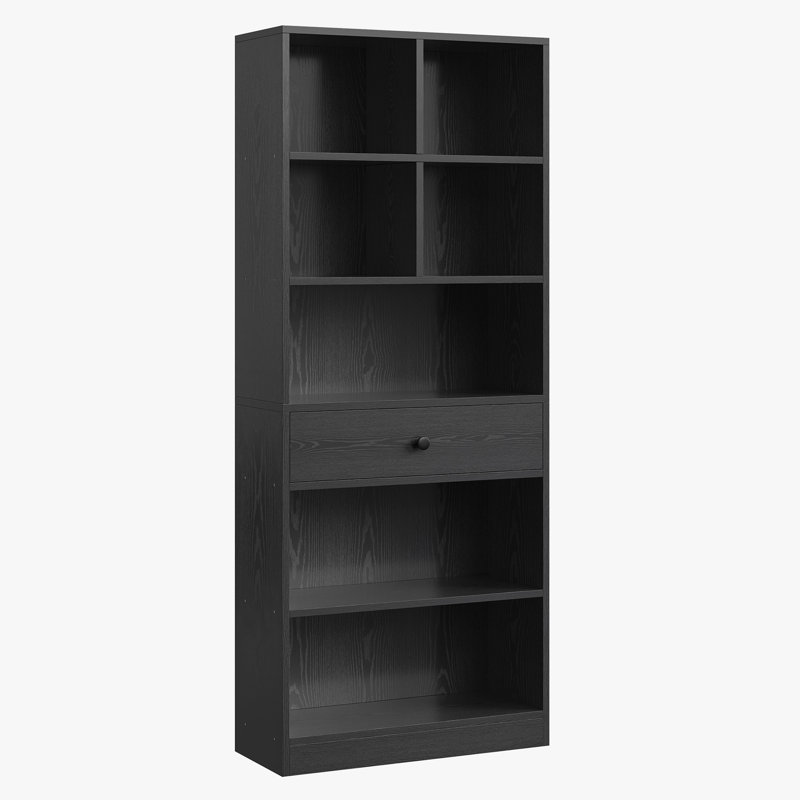 70 inch Tall Bookshelf, Bookshelves and Bookcase, 6-tier Bookshelf With Drawers, Display Storage Shelves For Home Office Living Room Bedroom