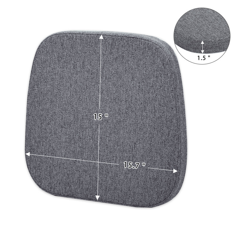 Kitchen Chair Cushions For Dining Chairs, Dark Gray
