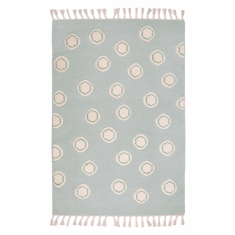 Ring Polka Dots Hand Woven Area Rug, Rectangle 160 x 230cm