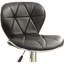 Tabouret contemporain avec assise en similicuir noir et dossier rembourré avec structure en métal pour la salle à manger