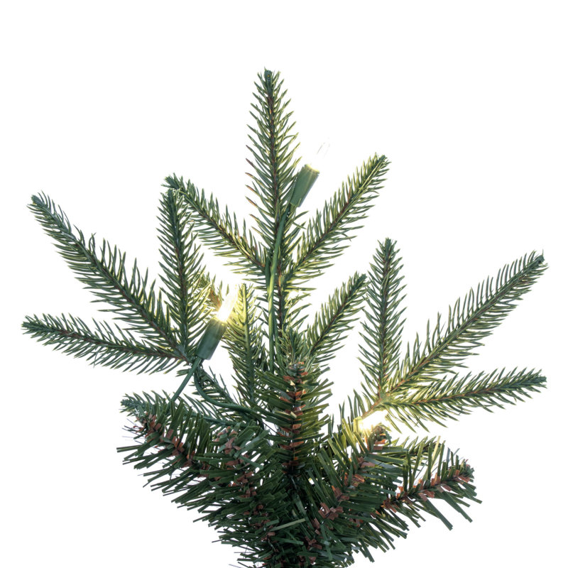 Bixley Pencil 8.5' Fir Artificial Christmas Tree with 550 Warm White LED Lights, 7.5', Warm White LED