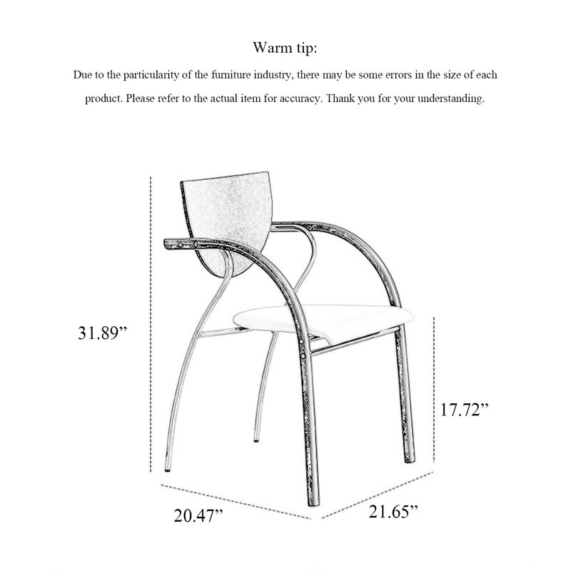 Chaise de salon moderne et minimaliste, Blanc
