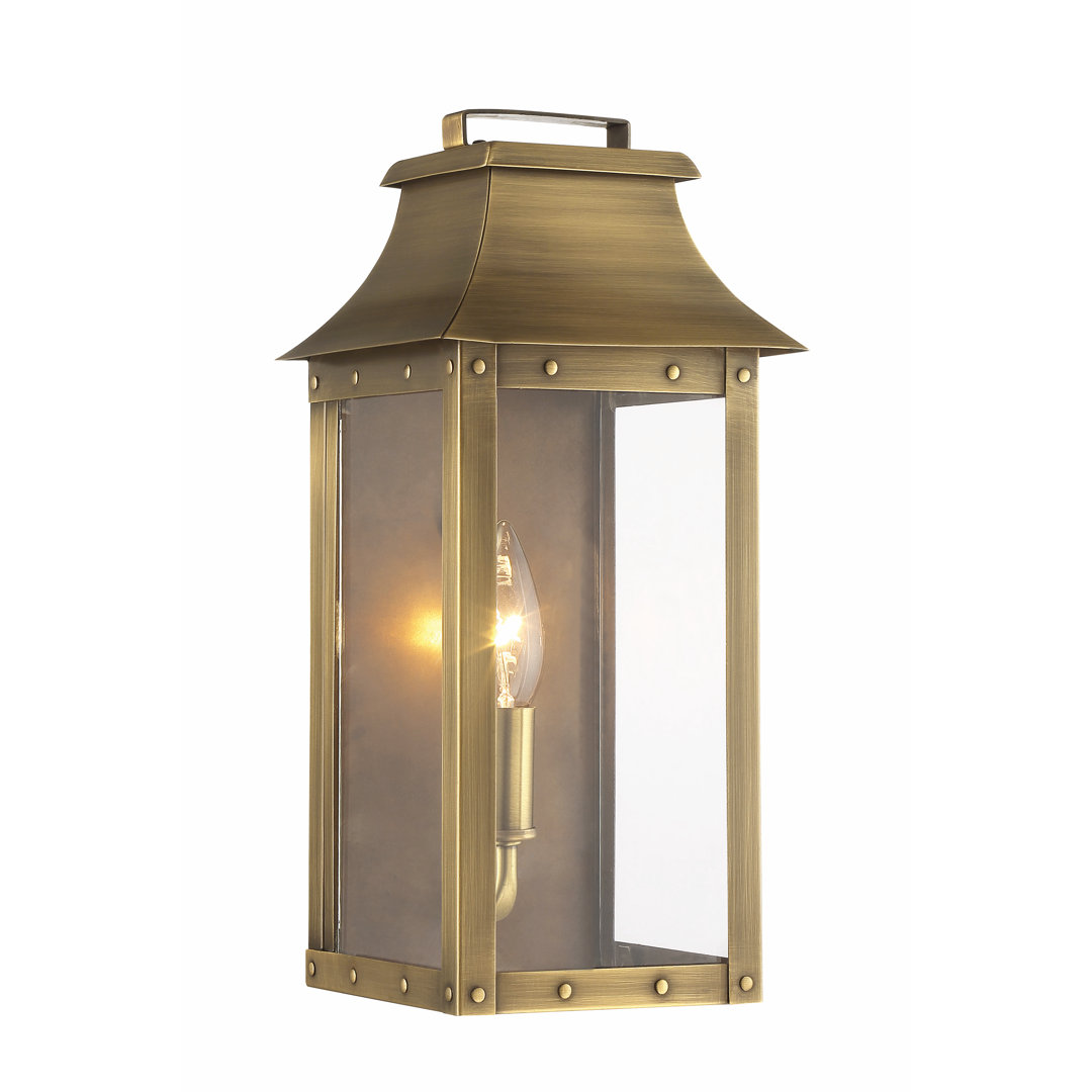 Hayes 13.25" H Outdoor Wall Lantern Longshore Tides Fixture 