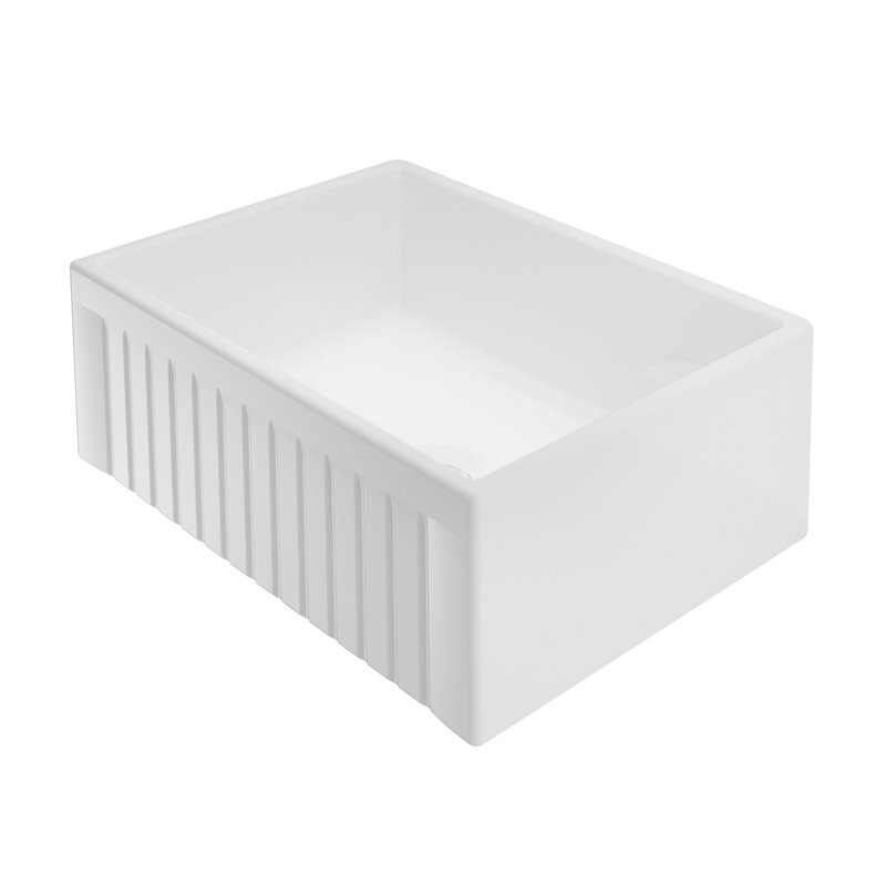 24'' L Single Bowl Fireclay Kitchen Sink