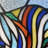 12"H Rainbow Stripe Zebra Stained Glass Window Panel