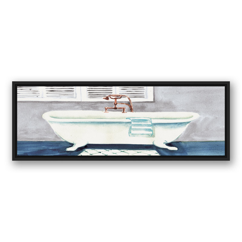 Baignoire sur pattes, H 13,75 po x l 35,75 po x P 1,75 po