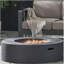 Foyer d'extérieur rond en béton, gris clair, 50 000 BTU (sans couvercle)-1782766548